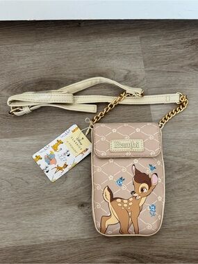 Primark Disney Bambi Phone Crossbody Bag Beige Mini Purse New With Tags